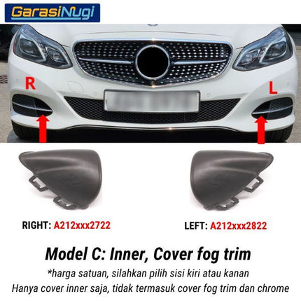 Fog Trim New Mercedes W212 Facelift Bumper Strip Grille Chrome Cover E200