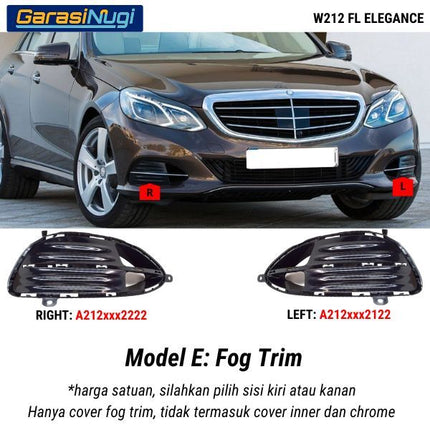 Fog Trim New Mercedes W212 Facelift Bumper Strip Grille Chrome Cover E200