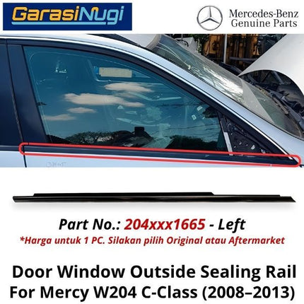 Exterior Door Mercy W204 Seal Rail Penutup Karet Jendela Kaca Pintu Depan C200
