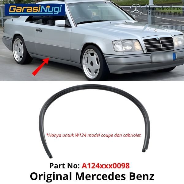 Seal Body Side Mercy W124 Coupe Cabrio Rubber Karet List Panel Pintu Samping E230