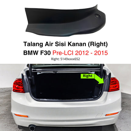 BMW F30 F80 Talang Air Bagasi Karet Cover Samping 320 328