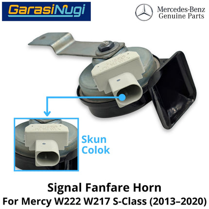 Electric Horn Signal Mercy W222 W217 Fanfare High and Low Note Terompet Klakson Mercedes S450 2013-2023