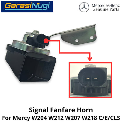 Electric Horn Signal Mercy W204 W212 W207 W218 Fanfare High and Low Note Terompet Klakson Mercedes C200 E200 CLS