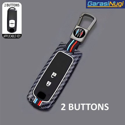 Key Case For Mazda 2 3 6 CX3 CX5 CX7 Sarung Kunci Carbon Edition Short Keychain