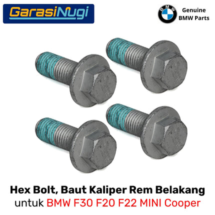Hex Bolt BMW F30 F20 F22 Baut Breket Kaliper Rem Belakang Original 34206850536 323