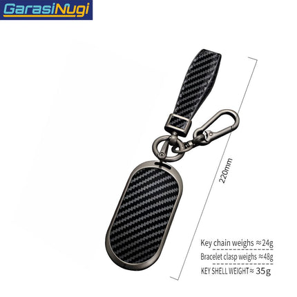 Key Case For Mercedes W167 Sarung Kunci Metal Gun Carbon Long Keychain