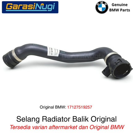 Selang Radiator Bawah BMW E60 E61 E65 E66 Mesin M54 Return Hose Original 17127519257