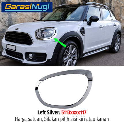 Cover Frame Headlight For Mini Cooper F60 Outer Trim Lampu Depan Countryman 2015 - 2024