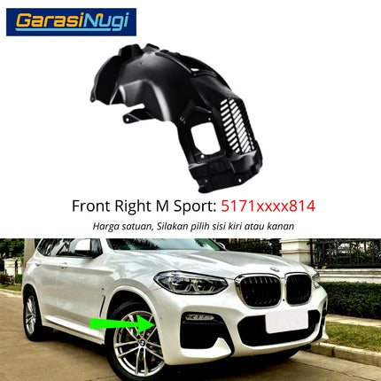 Cover Front Fender BMW G01 G02 G08 Penutup Spakbor Roda Depan Wheel Arch Penutup Lumpur X3 X4