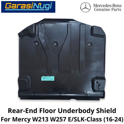 Rear-End Floor Deck W213 W257 Underbody Shield Cover Pelindung Kolong Belakang Mercedes E200 E300 CLS