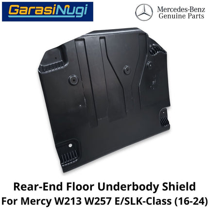 Rear-End Floor Deck W213 W257 Underbody Shield Cover Pelindung Kolong Belakang Mercedes E200 E300 CLS
