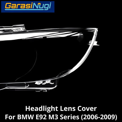 Mika Headlight For BMW E92 E93 Pre-LCI Lens Kaca Cover Lampu Depan M3 (2006-2009)