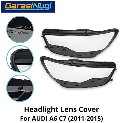 Mika Headlight AUDI A6 C7 Pre-Facelift Lens Kaca Cover Lampu Depan (2011-2015)