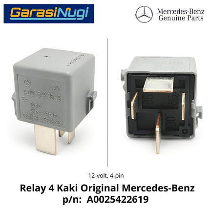 Relay 4 Kaki Original Mercedes  W204 W211 W212 Abu Abu 0025422619 12V C180 C200