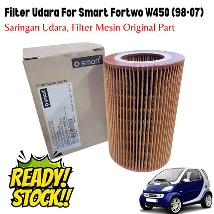 Filter Udara Smart Fortwo 450 Air Filter Cartridge Saringan Mesin Original 0003124V001 1998 - 2007