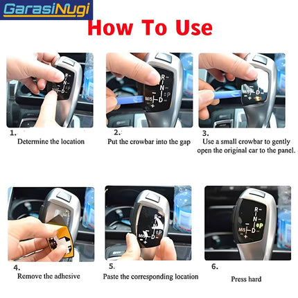 Gear Lever Cover For BMW F10 F30 F32 F20 Stiker Penutup Panel Knob Tuas Gigi 316 320 520 528 X3 X5