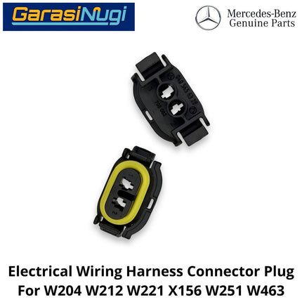 2-Pin Electrical Wiring Mercy W204 W212 W117 X156 Harness Connector Plug Konektor Kabel Lampu Kabut Depan Mercedes C200 E200 CLA