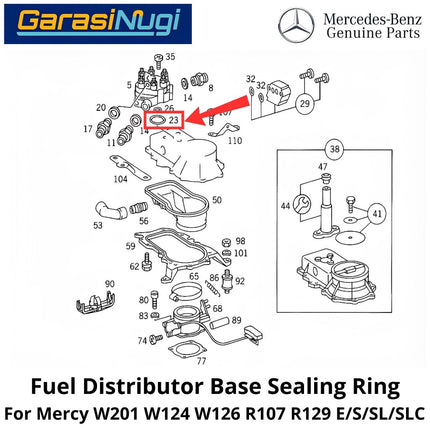 Fuel Sealing Ring Mercy W201 W124 W166 R129 Gasket Basis Distributor Bahan Bakar Mercedes 190 ML SL