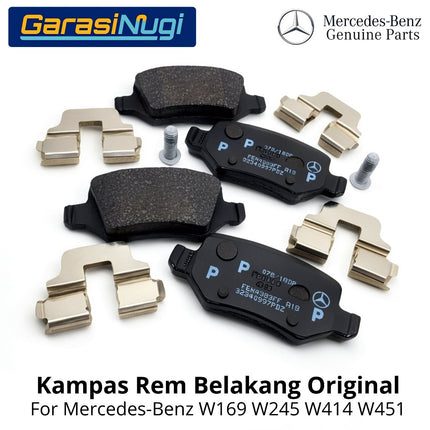 Kampas Rem Roda Belakang Mercedes W169 W245 W451 Rear Brake Pad Original Kit 1694201720