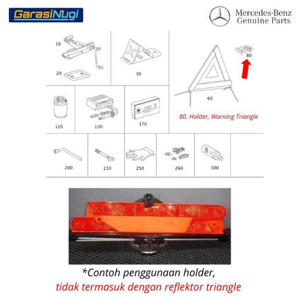 Bracket Mercy W211 W203 W204 Warning Triangle Reflector E240 C200