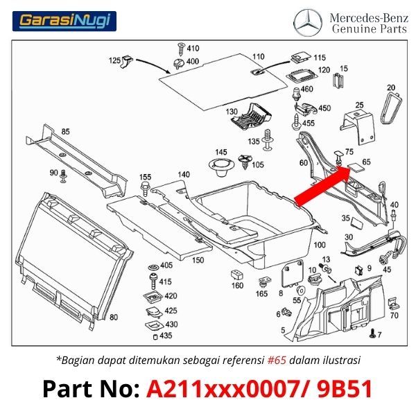 Flap Trunk For Mercy W211 Tutup Panel Kunci Bagasi Back Latch E240