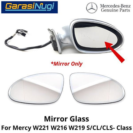 Mirror Glass Mercy W221 W216 W219 Pre-FL Cermin Kaca Spion Depan 2218102821 S300 CL CLS