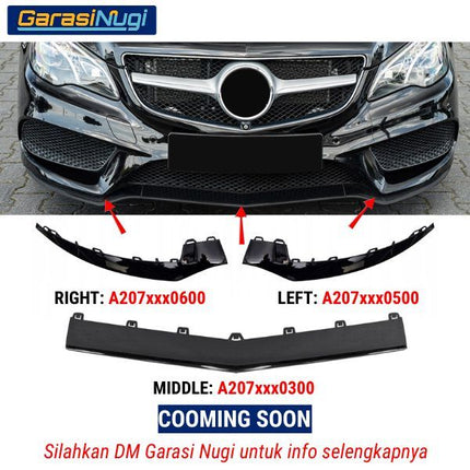 Front Lower Bumper Mercy W207 Facelift List Penutup Chrome Molding Trim E250