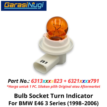 Front Turn Signal For BMW E46 Yellow Bulb Socket Soket Bohlam Kuning Lampu Sein Belakang 320 1998–2006