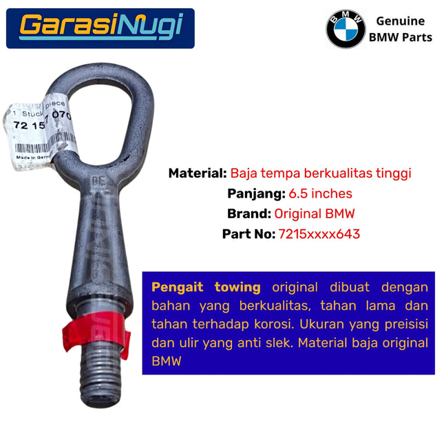 Towing Hinge BMW E60 E90 E70 Pengait Derek Original Forged Steel Tow Hook 320 523