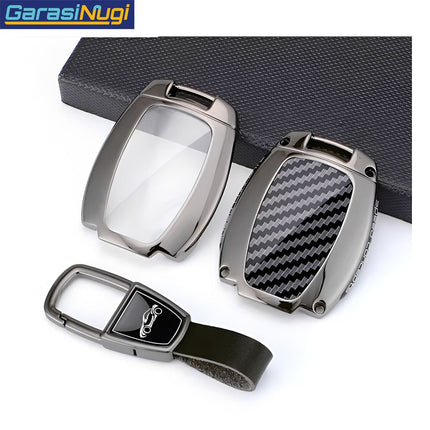 Key Case For Mercedes W212 Sarung Kunci Metal Gun Carbon Short Keychain