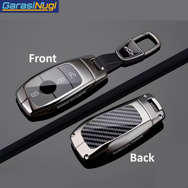 Key Case For Mercedes W213 Sarung Kunci Metal Gun Carbon Short Keychain