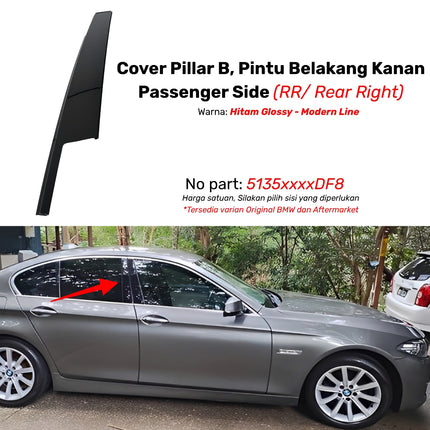 Cover Pillar B For BMW F10 List Penutup Pintu Kaca Samping Matte Original 523