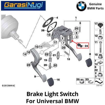 Brake Light For Universal BMW Switch Sakelar Lampu Rem 2010-Present
