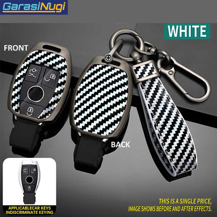 Key Case For Mercedes W212 Sarung Kunci Metal Gun Carbon Long Keychain