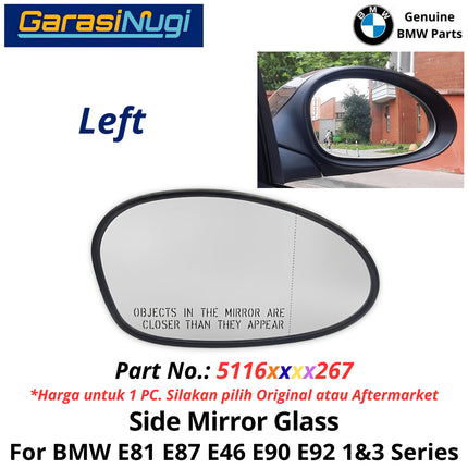 Mirror Glass For BMW E81 E46 E90 Cermin Kaca Spion Depan 51167145268 120 320