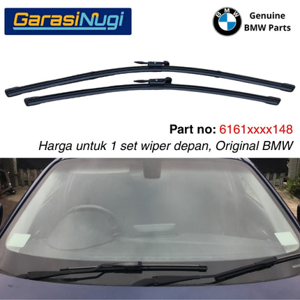 Wiper Frameless BMW F20 F21 F23 Kaca Depan Original Part Setir Kanan RHD Sepasang 116 118