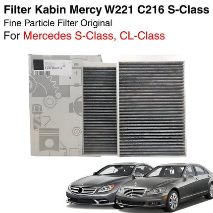 Filter Cabin For Mercedes W221 C216 Saringan Udara AC Kabin A2218300718 S300 CL500