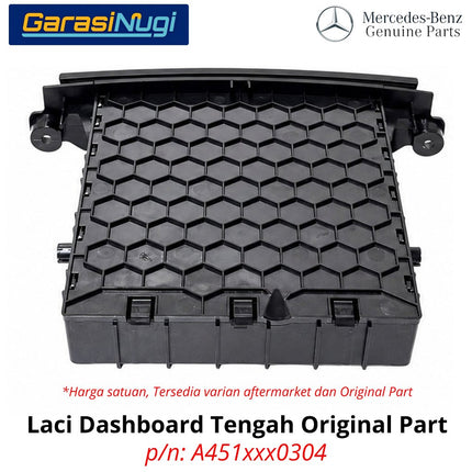 Laci Tengah Smart Fortwo W451 Center Console Drawer Kotak Konsol Penyimpanan Original 2007 - 2015