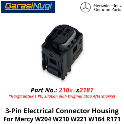 3-Pin Electrical Mercy W204 W212 W220 R171 Connector Housing Rumah Konektor Listrik Mercedes C200 E200 S300