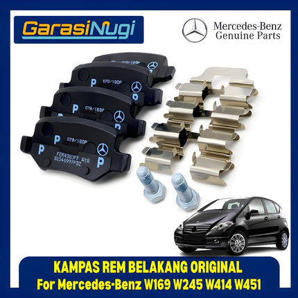 Kampas Rem Roda Belakang Mercedes W169 W245 W451 Rear Brake Pad Original Kit 1694201720