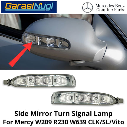 Side Mirror Mercy W209 R230 W639 Turn Signal Lamp Assy Lampu Sein Spion Depan Samping Mercedes CLK SL Vito