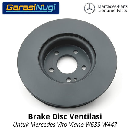 Brake Disc Mercedes Vito Viano Piringan Cakram Roda Depan Original Front Ventilated W639 W447 6394210312