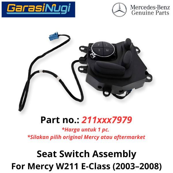 Seat Switch Mercy W211 Button Control Headrest Tombol Kursi Sandaran Kepala Assembly E240