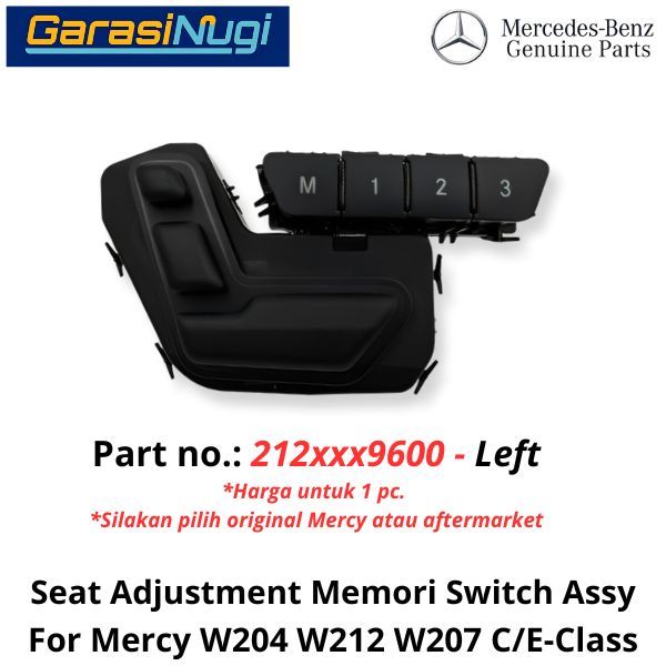 Seat Adjust Mercy W204 W212 W207 Button Assembly Tombol Headrest Kursi C200