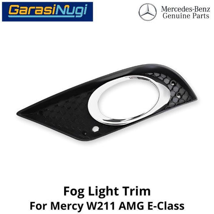 Fog Trim Mercy W211 AMG Cover Chrome Lampu Kabut Bracket E350