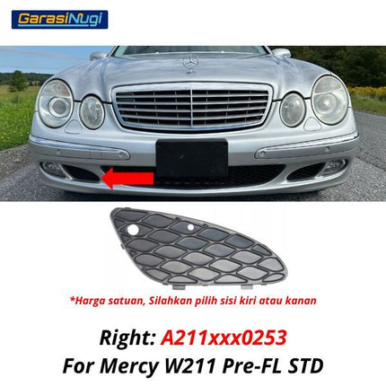 Fog Light Trim Mercy W211 Pre-Facelift AMG Cover Bracket Lampu Kabut E240 E280