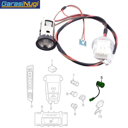 Cigarette Lighter For BMW F10 F18 G30 E70 Mount Wired Socket Dudukan Pemantik Kabel 520 530