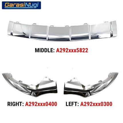 Front Lower Bumper Mercy W166 Facelift List Penutup Chrome Molding Trim GLE