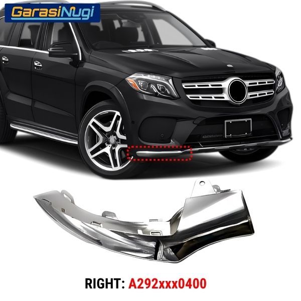Front Lower Bumper Mercy W166 Facelift List Penutup Chrome Molding Trim GLE