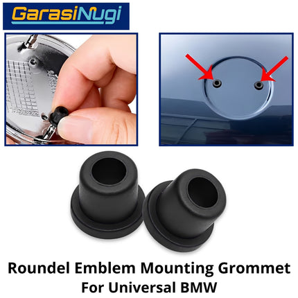 Trunk Emblem For Universal BMW Grommet Klip Karet Pelindung Logo Kap Mesin Depan